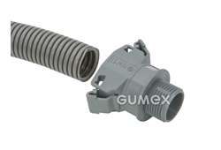 NORDUC A 183 P, für Rohrschützer 17mm, Außengewinde PG16, IP65, PA6, grau, 